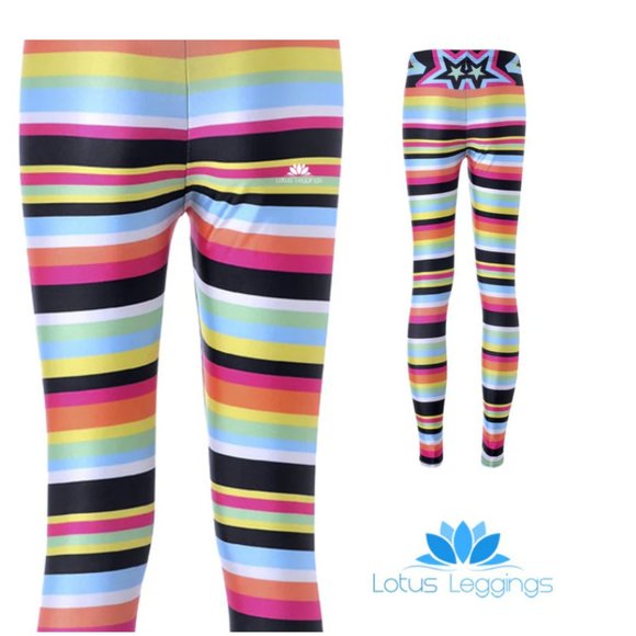 Lotus Leggings Candy Stripe Leggings - NWT - Picture 7 of 7
